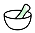 ícono de mortero