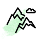 ícono de montaña