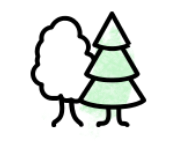ícono de árboles
